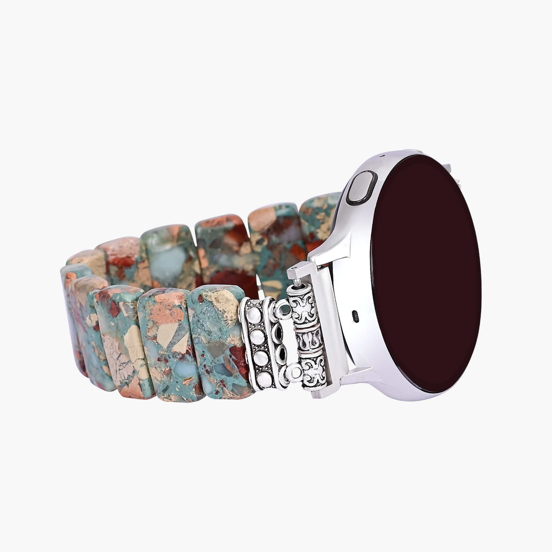 Pulseira Elástica de Jaspe Tibetano da Terra para Apple Watch