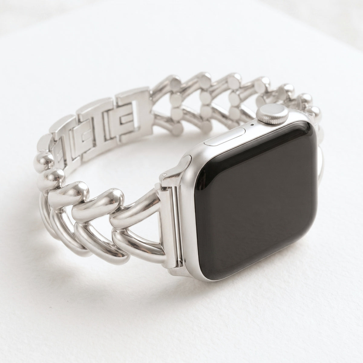Pulseira de Luxo Trançada Platinum para Apple Watch