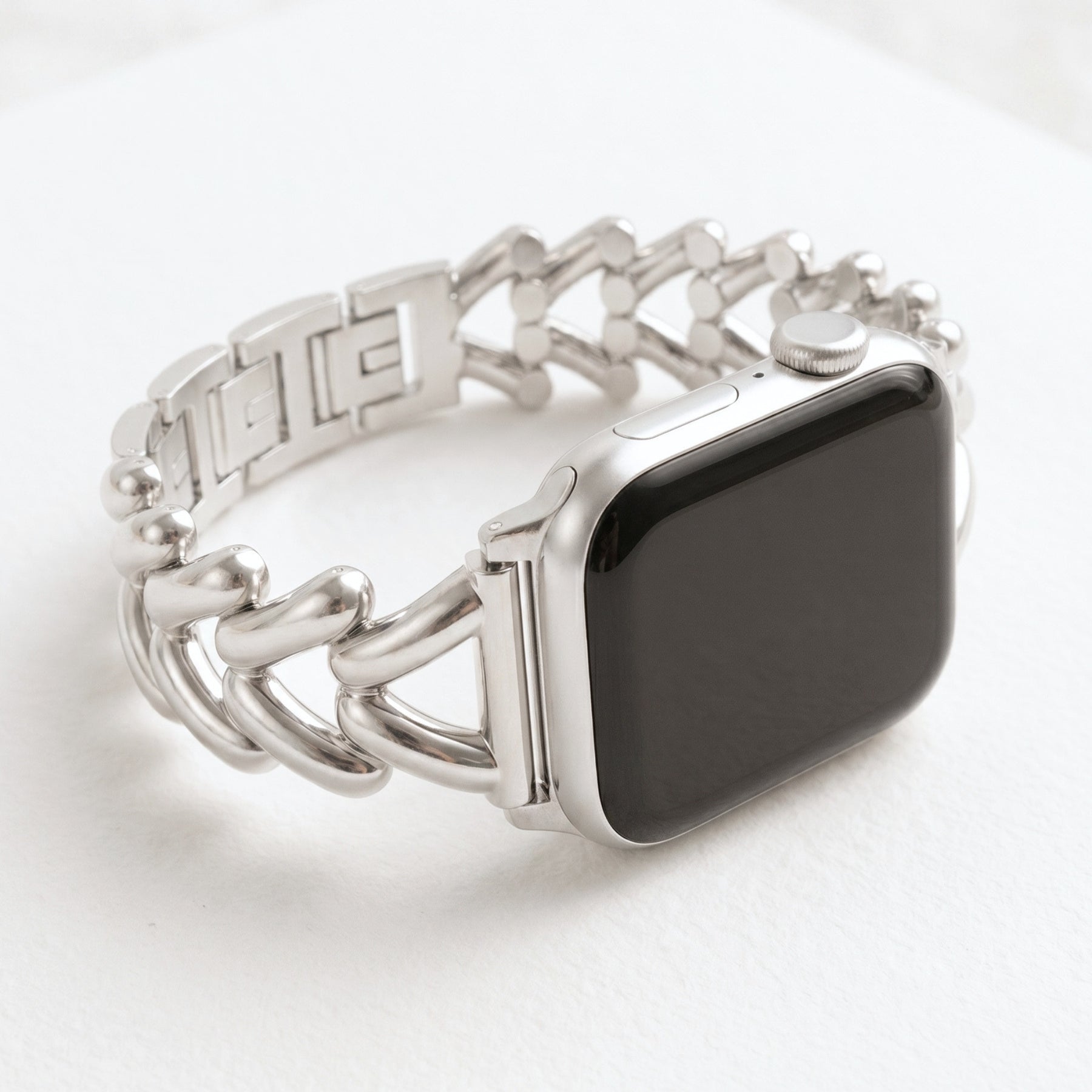 Pulseira de Luxo Trançada Platinum para Apple Watch