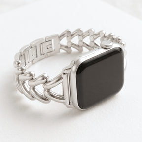 Pulseira de Luxo Trançada Platinum para Apple Watch