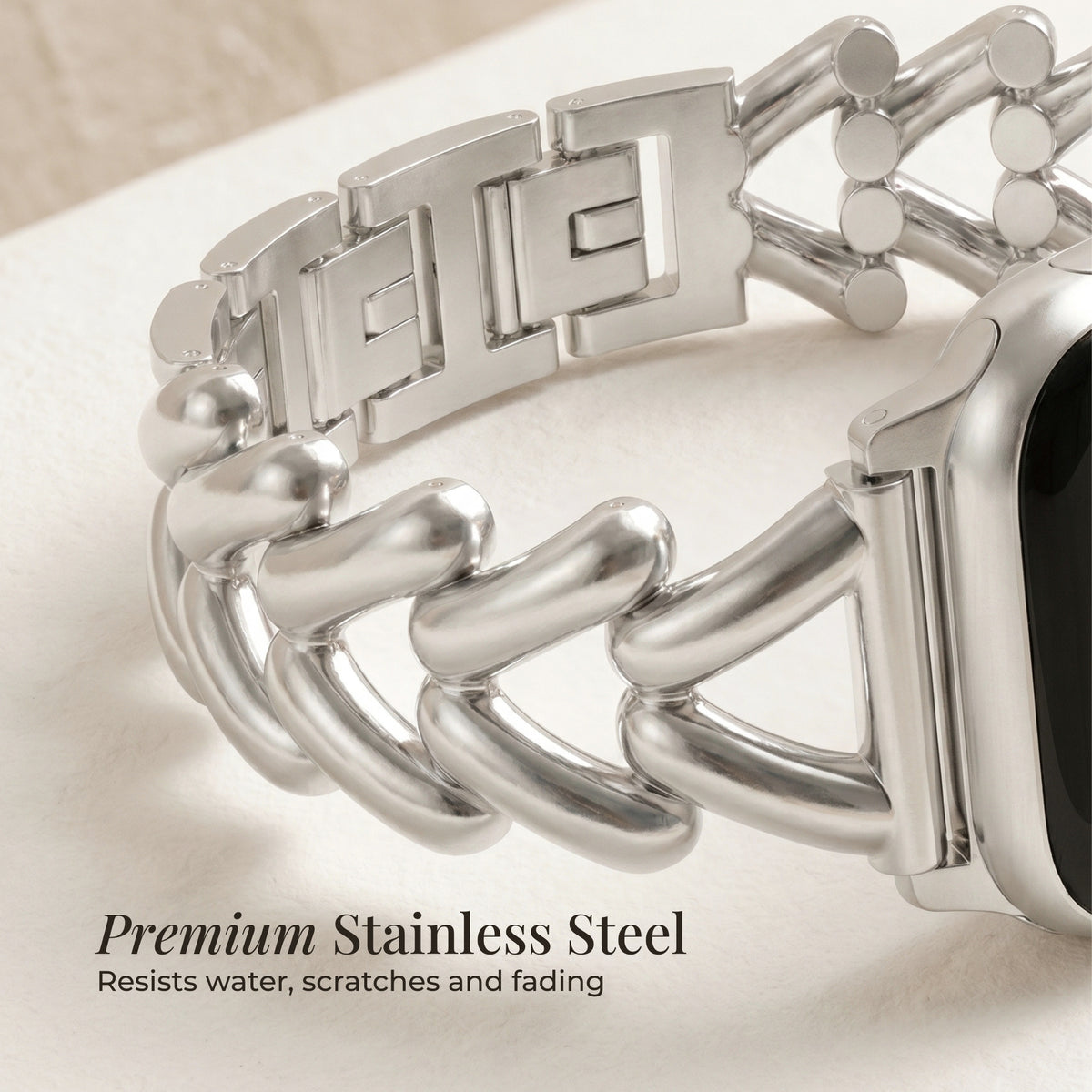 Pulseira de Luxo Trançada Platinum para Apple Watch