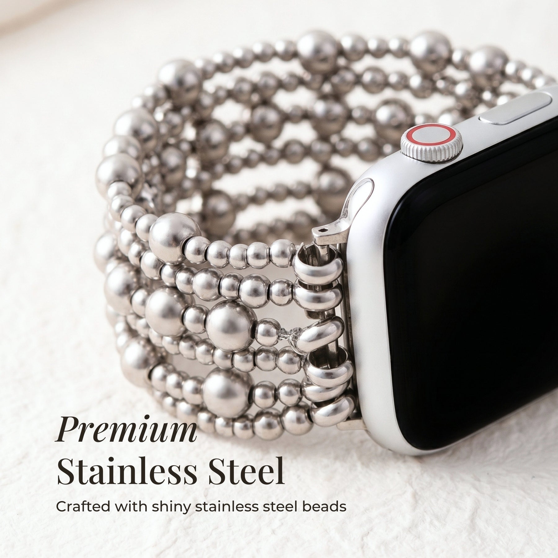 Pulseira Platinum Demure Stretch para Apple Watch