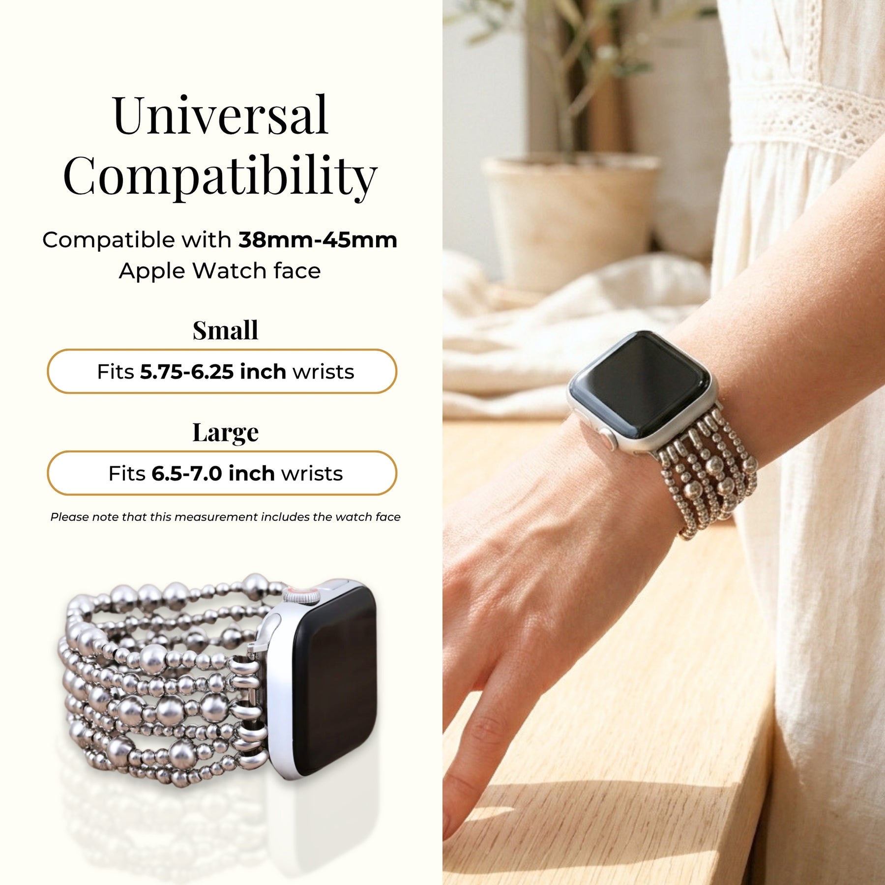 Pulseira Platinum Demure Stretch para Apple Watch