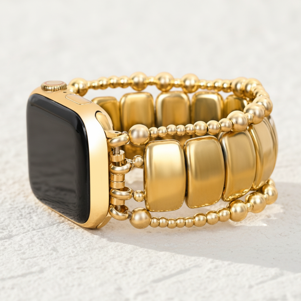 Pulseira Elástica Gold Noir para Apple Watch