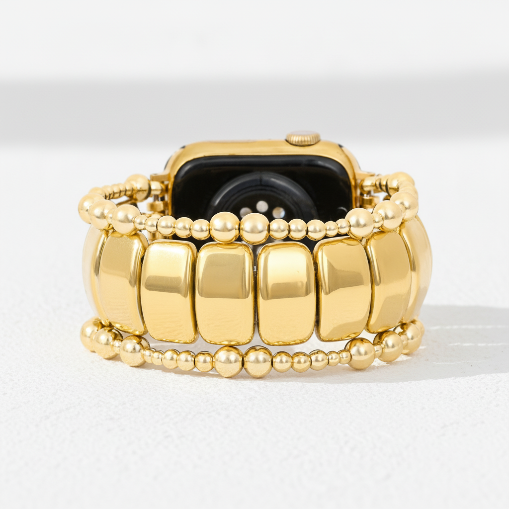 Pulseira Elástica Gold Noir para Apple Watch