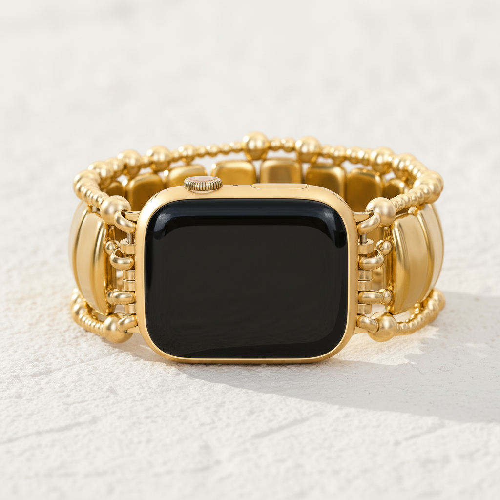 Pulseira Elástica Gold Noir para Apple Watch