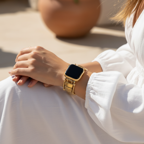 Pulseira Elástica Gold Noir para Apple Watch
