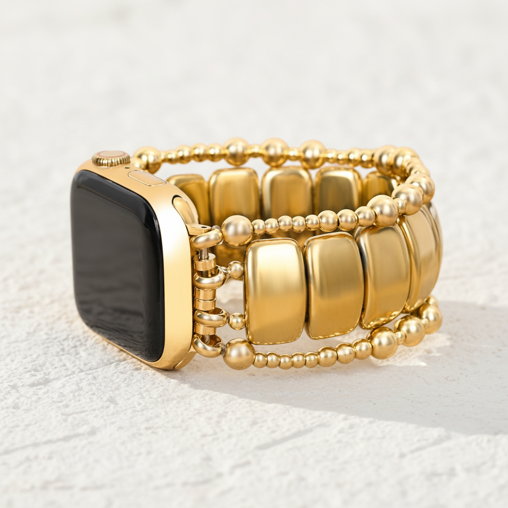 Pulseira Elástica Gold Noir para Apple Watch