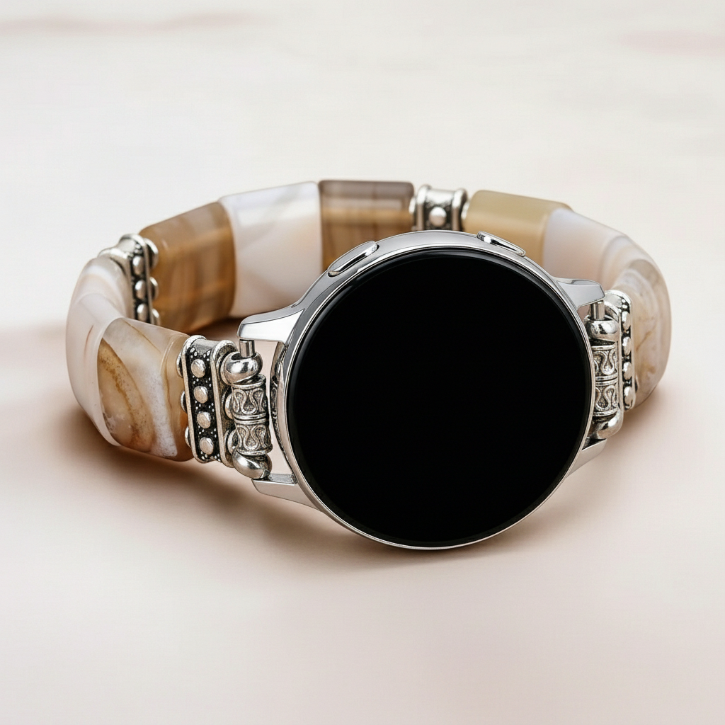 Pulseira Elástica de Ágata Sacred Sands para Samsung Galaxy Watch