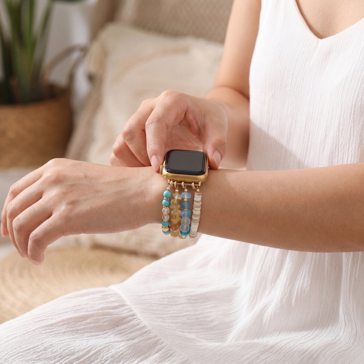 Pulseira Seaside Glow Stretch para Apple Watch