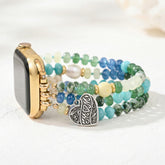Pulseira Jade Pearl Love MOM Stretch para Apple Watch