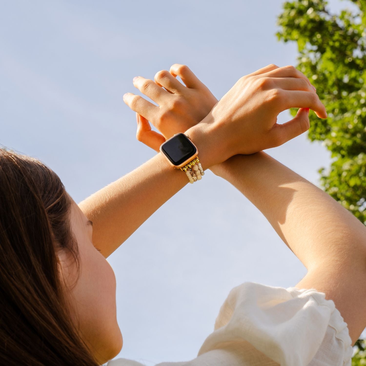 Pulseira Apple Watch Harmony Ágata Enluarada