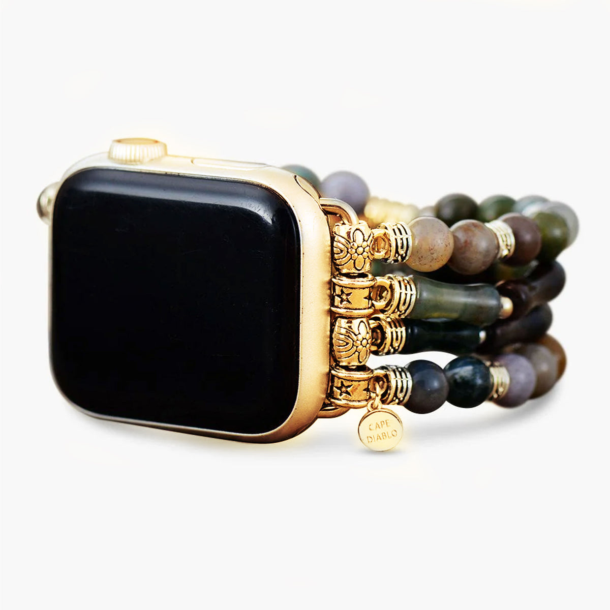 Pulseira Elástica Vintage de Ágata para Apple Watch
