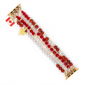 Pulseira Stretch Apple Watch Canada Maple Pearl