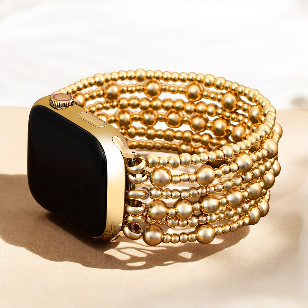 Pulseira Dourada Discreta Esticável para Apple Watch