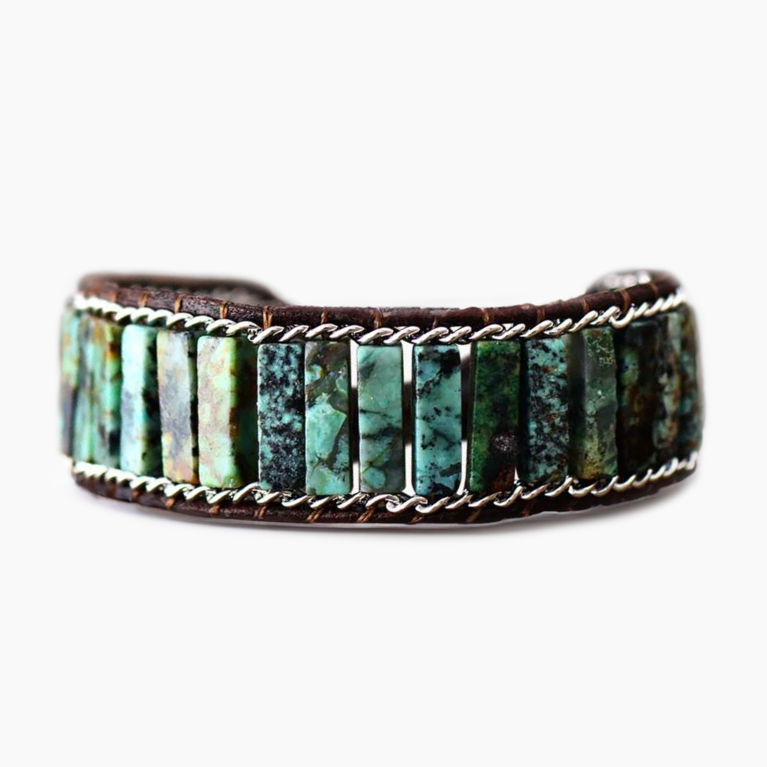 Pulseira de Punho Turquesa Oceânica