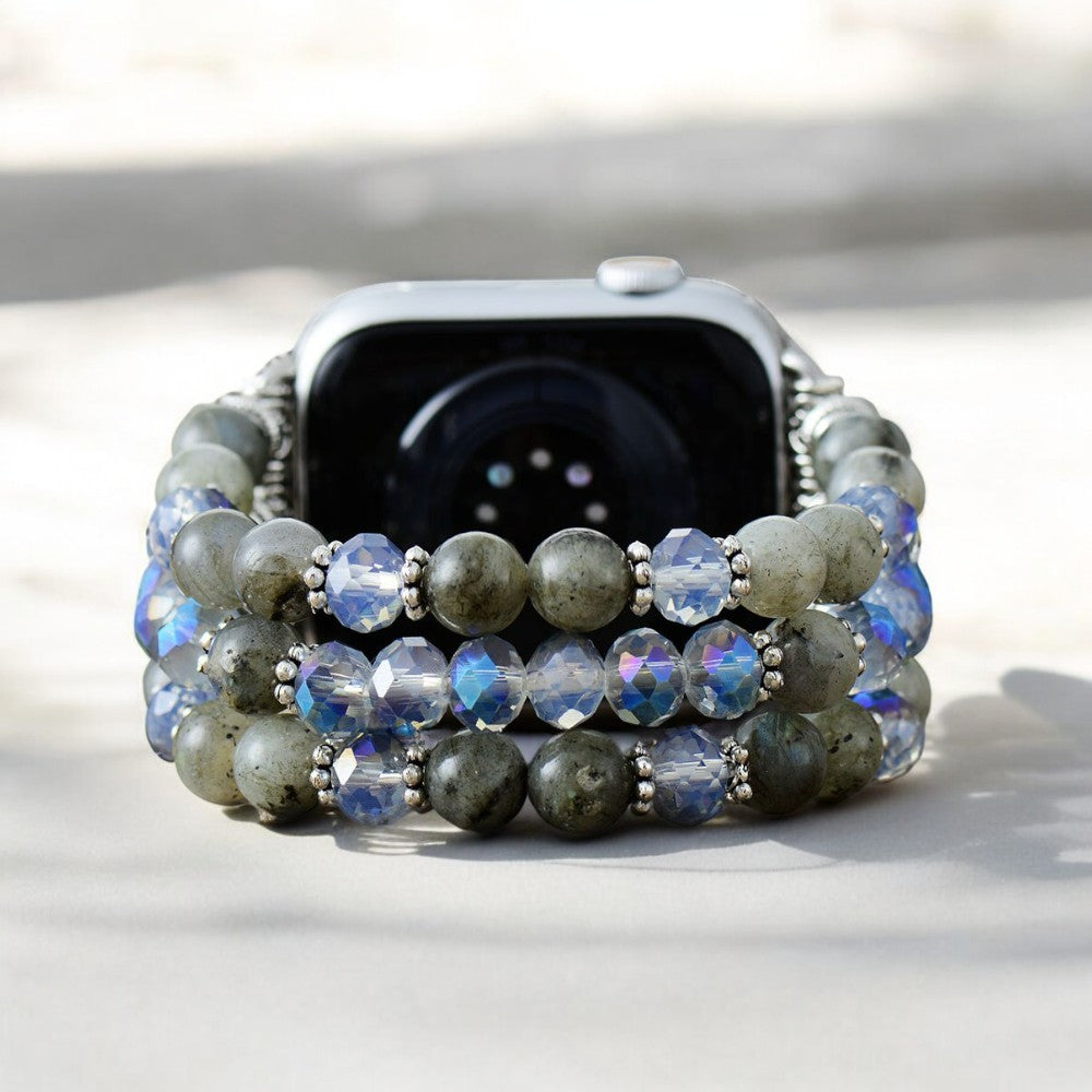 Pulseira Elástica de Cristal Ágata para Apple Watch