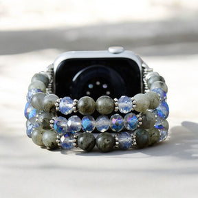 Pulseira Elástica de Cristal Ágata para Apple Watch