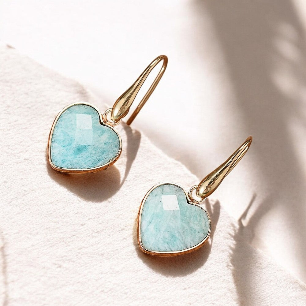 Brincos Amazonita Love Teardrop