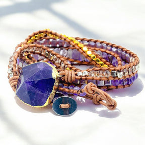 Pulseira Envolvente Imperial de Ametista