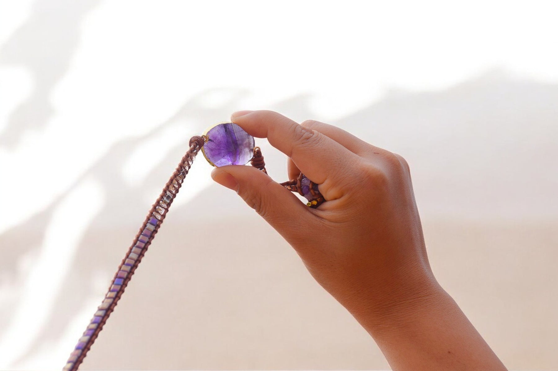 Pulseira Envolvente Imperial de Ametista