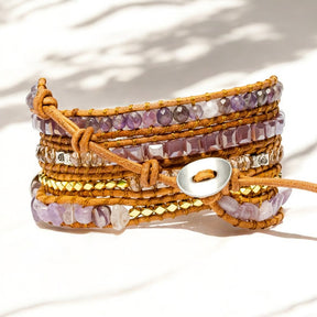 Pulseira Envolvente Imperial de Ametista
