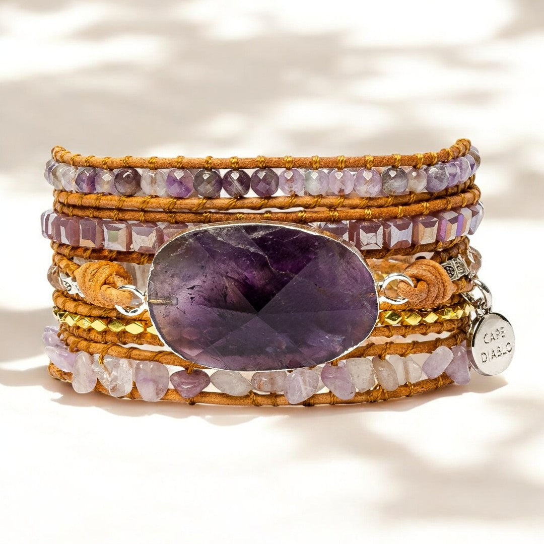 Pulseira Envolvente Imperial de Ametista