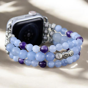 Pulseira Apple Watch Aquamarine Love Stretch