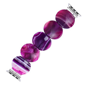 Pulseira elástica de ágata Mystic Plum para Apple Watch