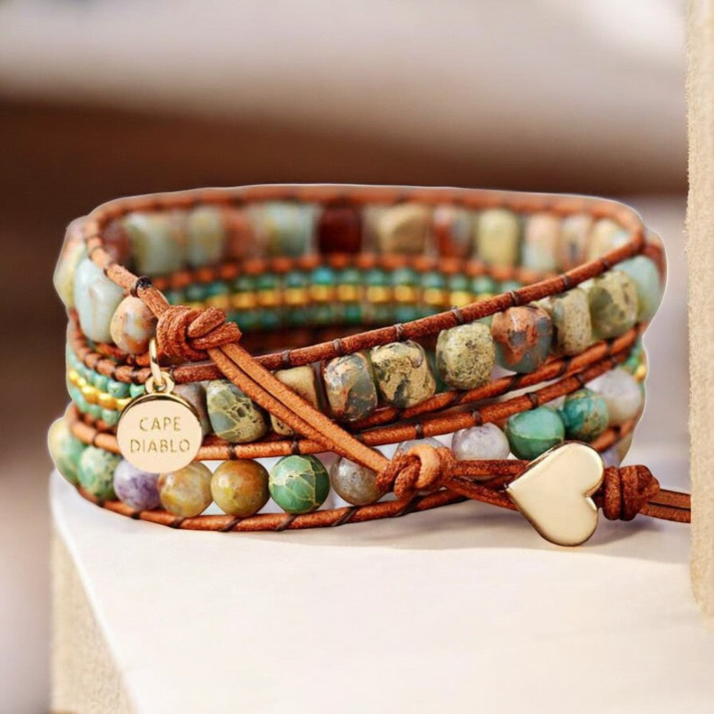 Pulseira tipo wrap Princesa Boêmia