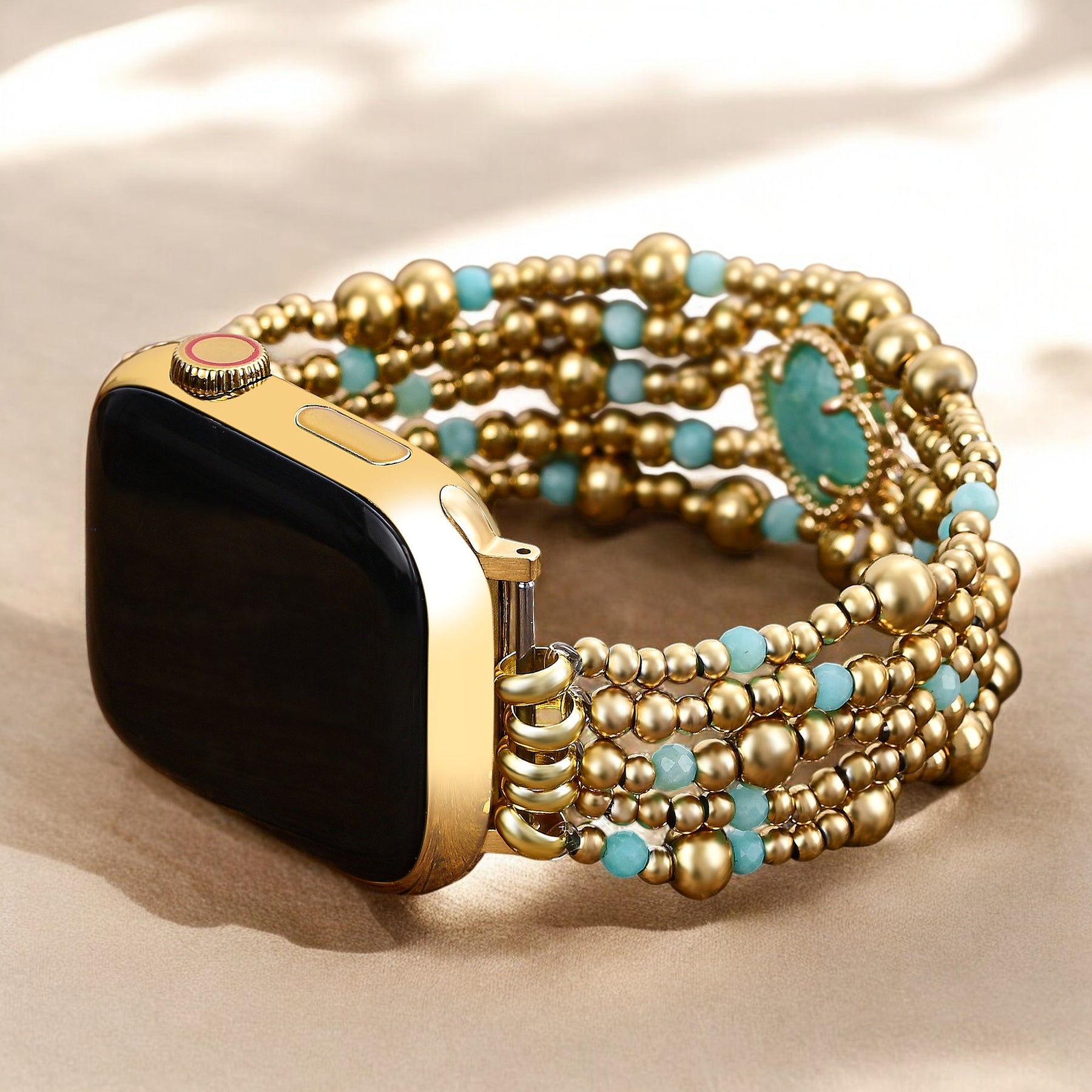 Pulseira Elástica Encanto de Amazonita para Apple Watch