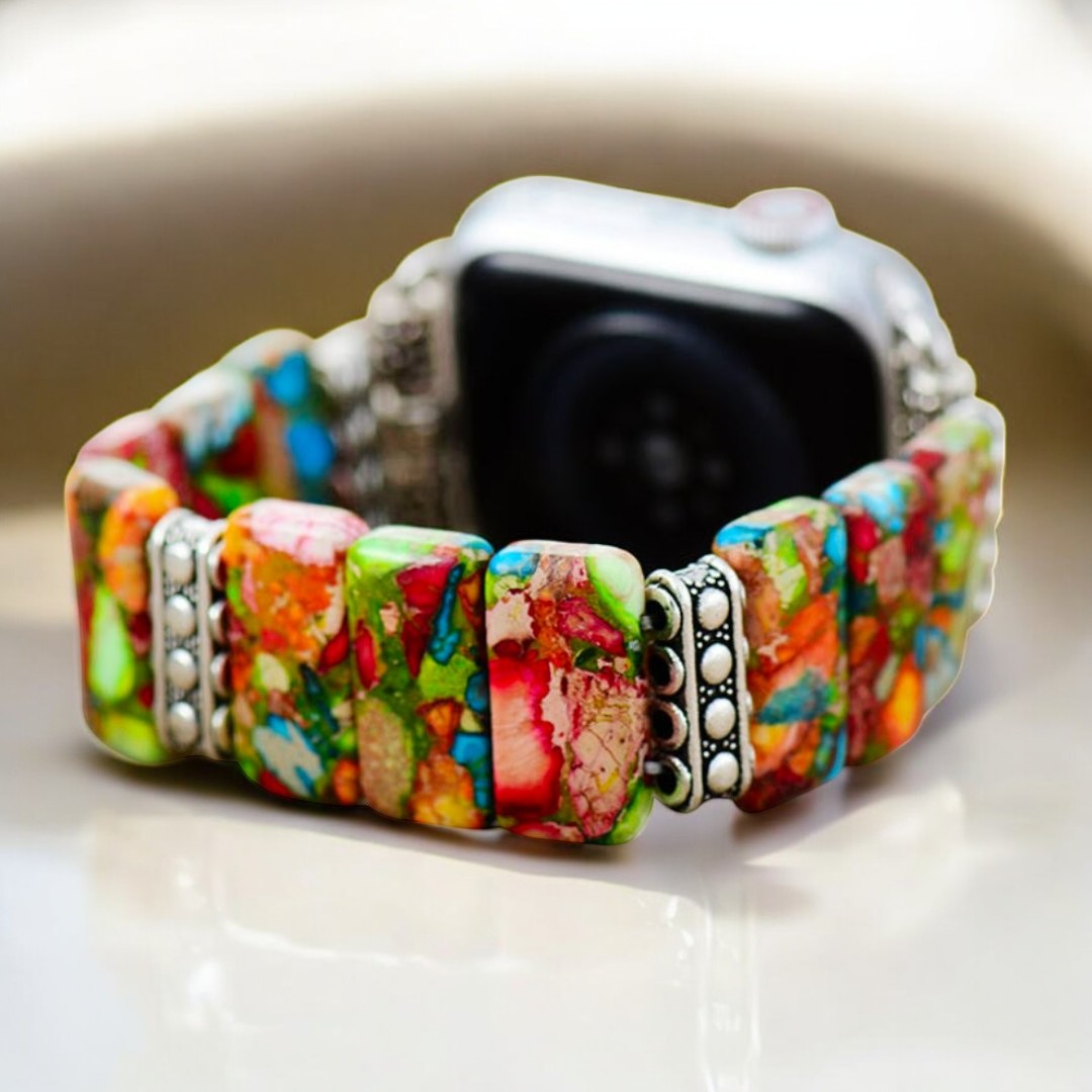 Pulseira Chic Flower Stretch para Apple Watch