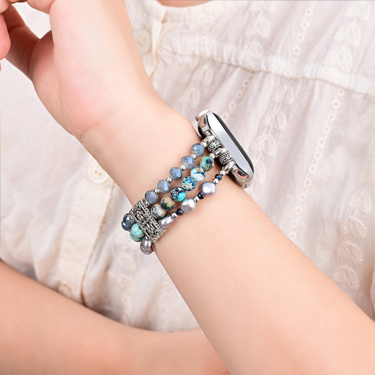 Pulseira Artisanal Jasper Nomadic Stretch para Apple Watch