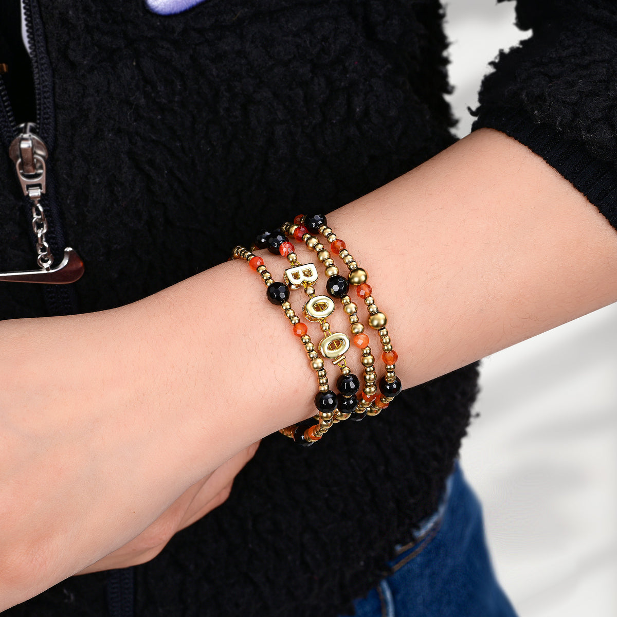 Conjunto de Pulseiras Brilhantes Assustadoras de Halloween