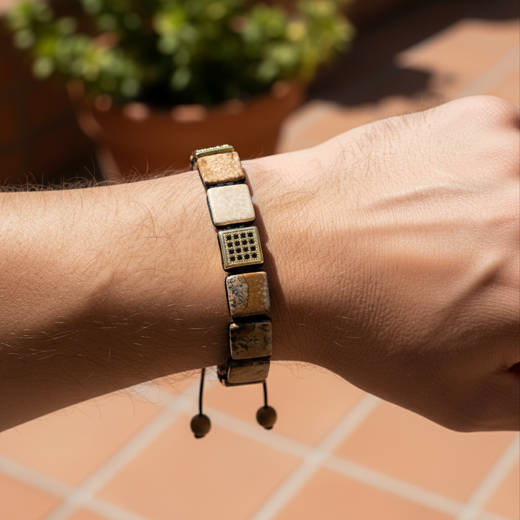 Pulseira Masculina de Pedra Picture