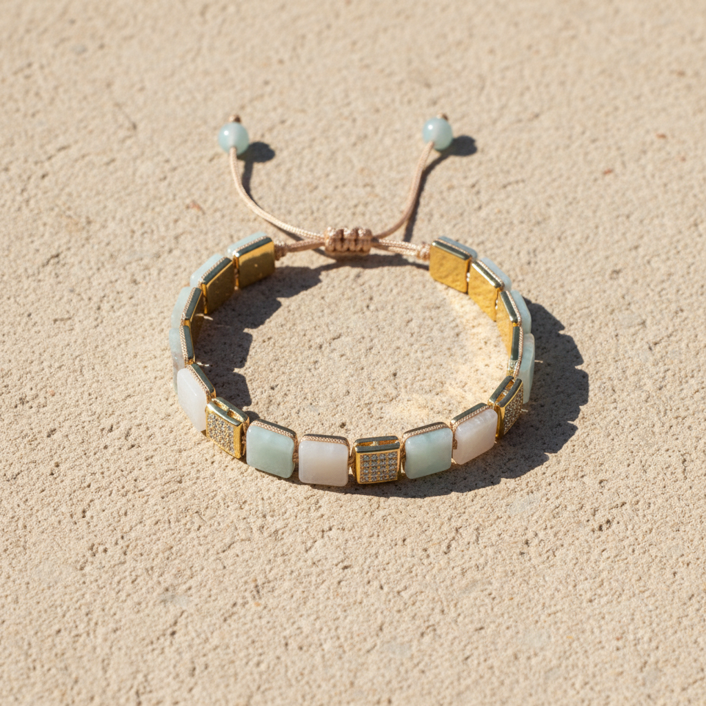 Pulseira Masculina de Amazonita