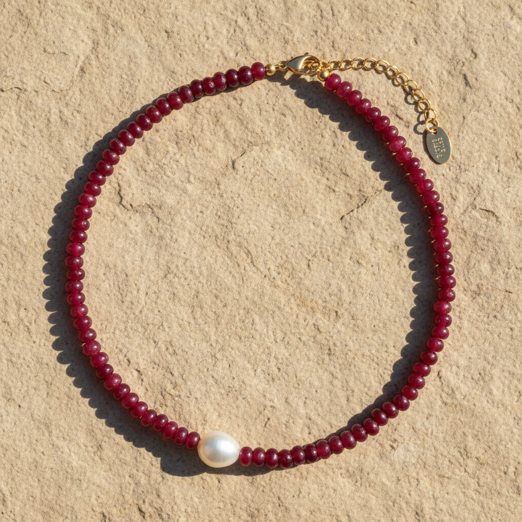 Colar Harmonia de Pérola de Jade