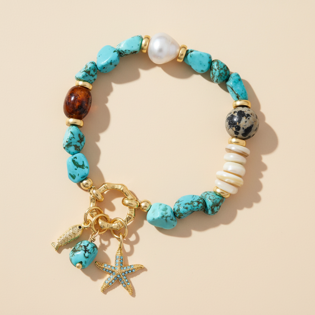 Pulseira de Charme Maré Turquesa