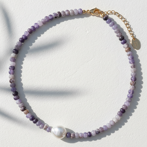 Colar de Pérolas Amethyst Grace