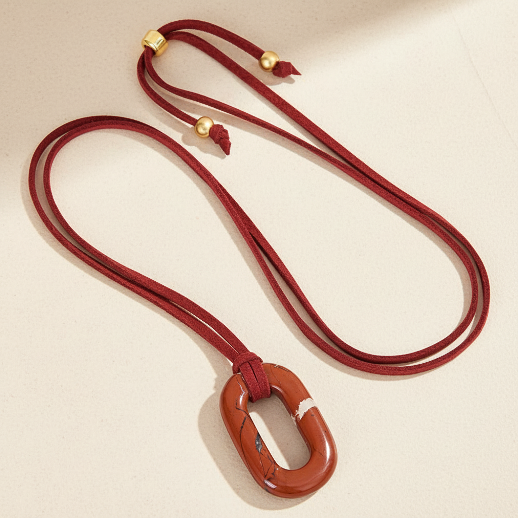 Colar Serenidade Redstone de Camurça