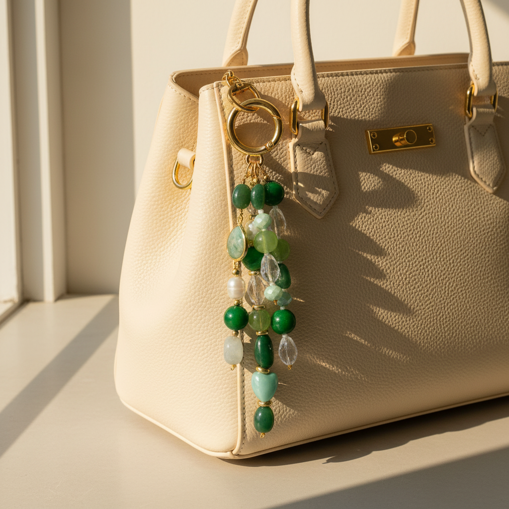 Pingente de Bolsa Harmonia Amazonita