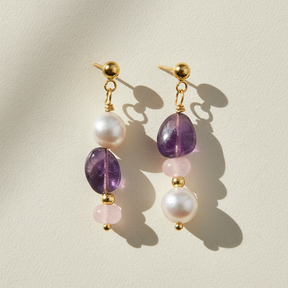 Brincos Amethyst Glow