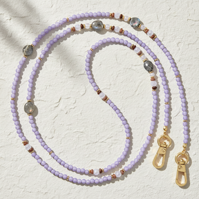 Corrente para celular de Labradorita Lavanda