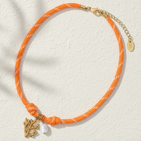 Colar com Pingente de Recife de Coral