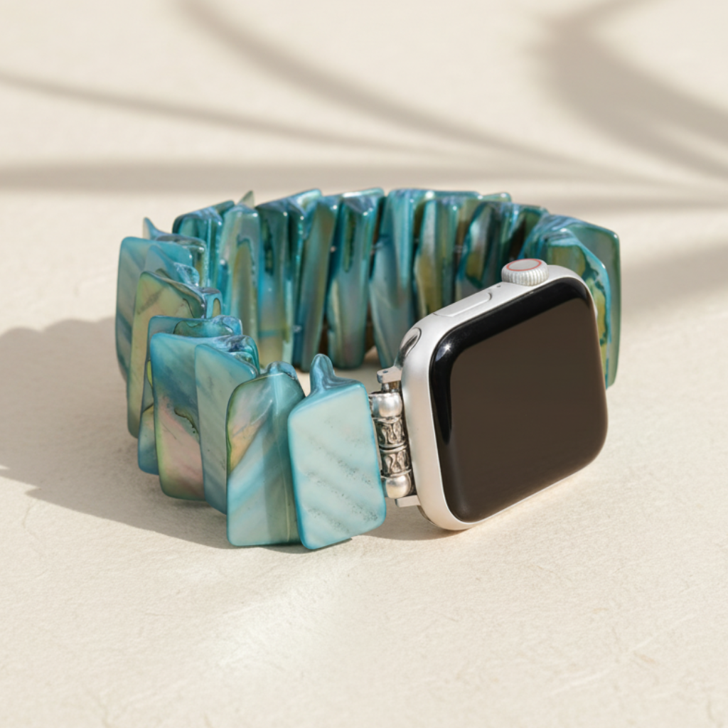 Pulseira elástica Azure Seashell para Apple Watch