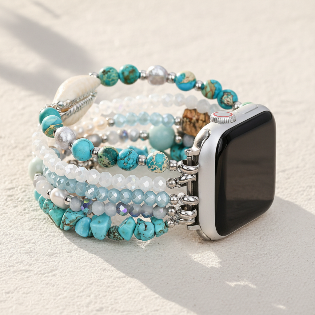 Pulseira elástica Turquoise Tide para Apple Watch