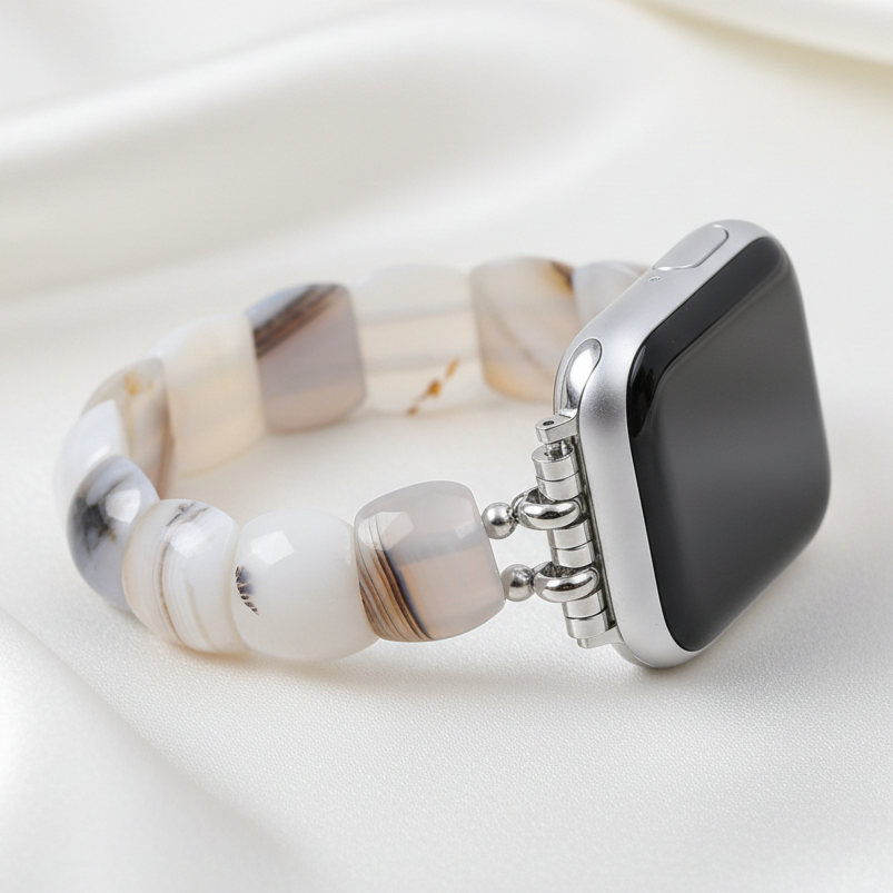 Pulseira Elástica Aura Marfim para Apple Watch