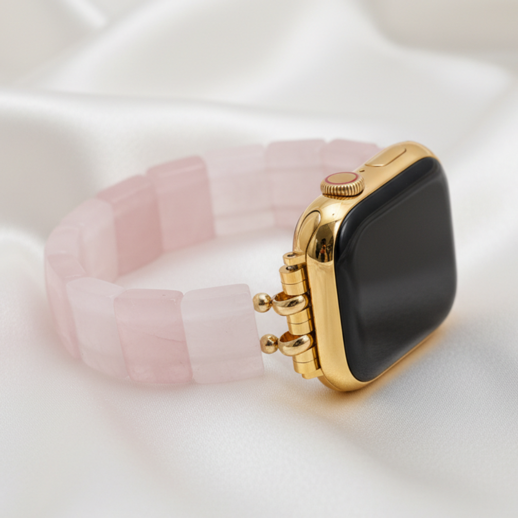 Pulseira elástica de quartzo blush para Apple Watch