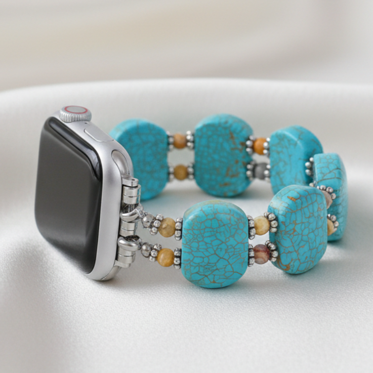 Pulseira elástica Apple Watch Horizon de Howlita turquesa