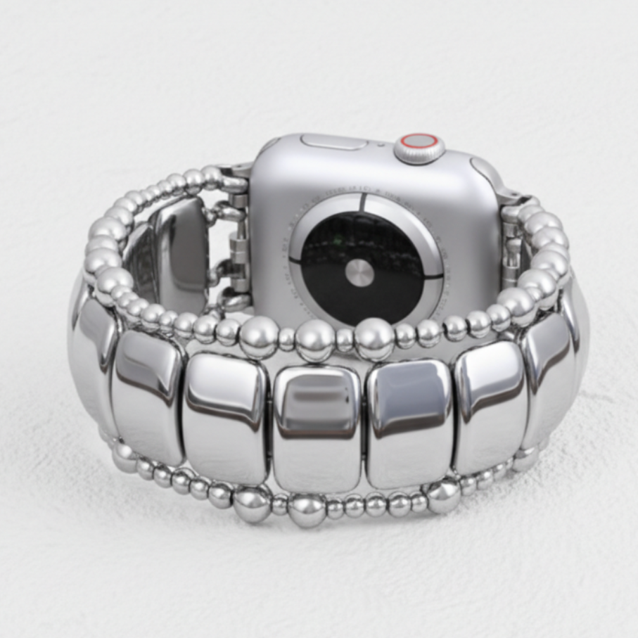 Pulseira Elástica Platinum Noir para Apple Watch